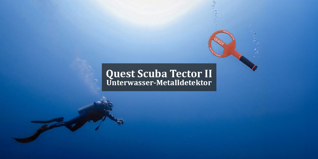 Quest Scuba Tector II: kompakter Unterwasser-Metalldetektor für Taucher und Strandabenteuer
