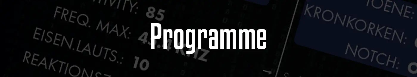 Programme & Experten-Einstellungen