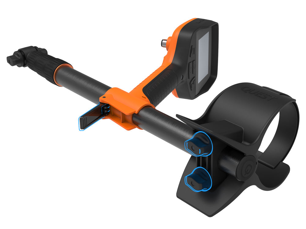 Quest V80 Metalldetektor + gratis XPointer Max Pinpointer mit Magic Holster