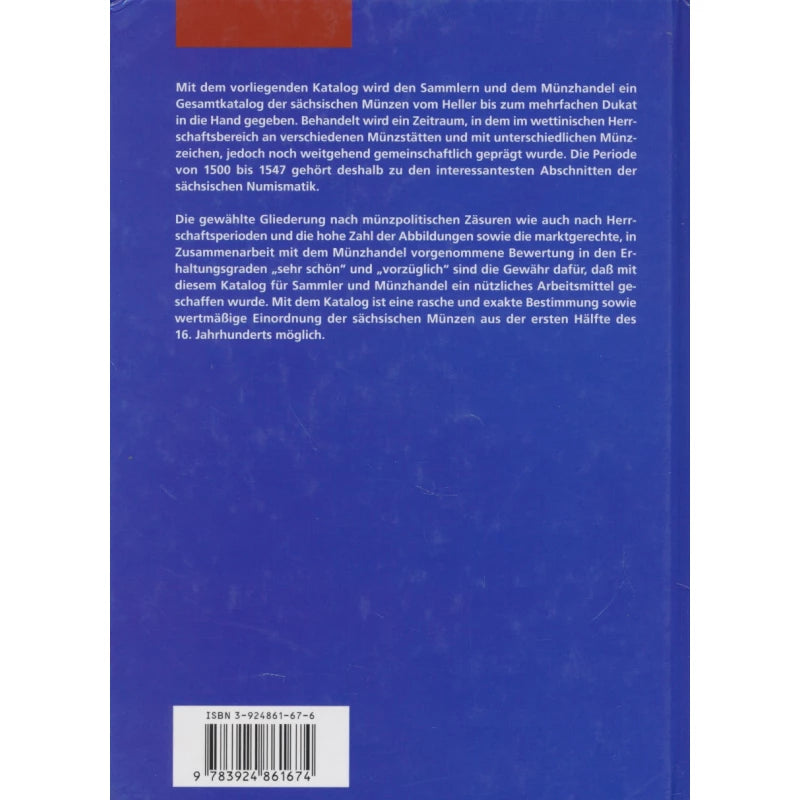 Die sächsischen Münzen 1500 - 1547