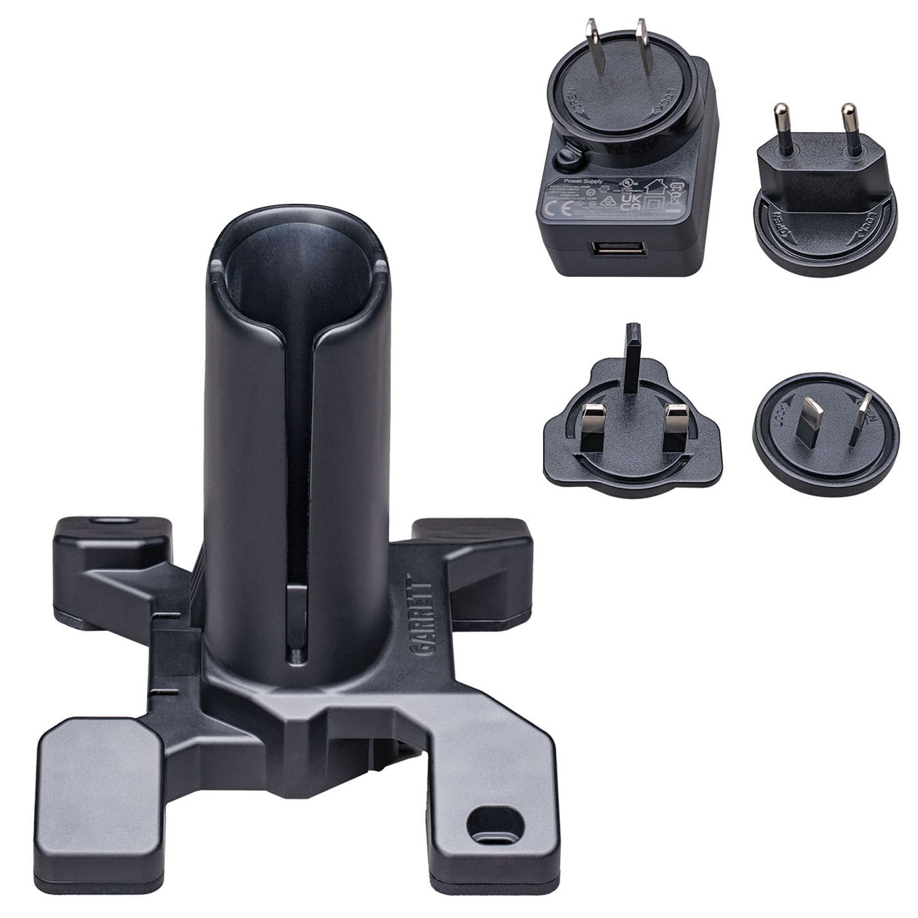 Ladestation und Steckerset für Garrett Guide Handscanner