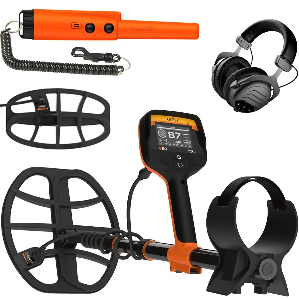 Gebraucht - Quest V80 Double Blizzard Metalldetektor mit XPointer Pinpointer