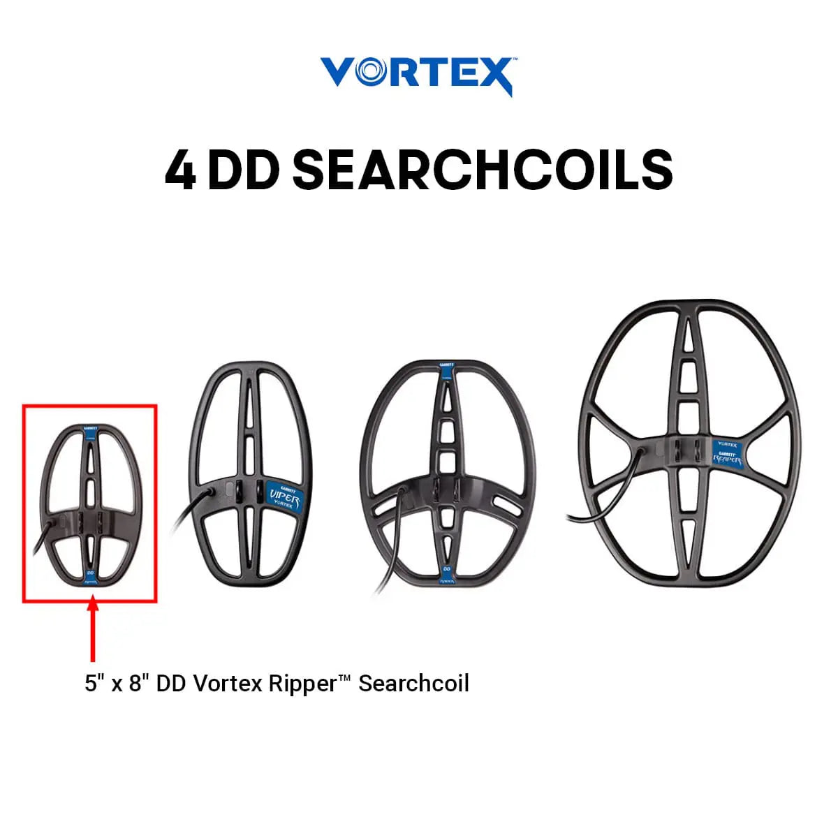 Garrett Vortex 5 x 8" Ripper DD Suchspule