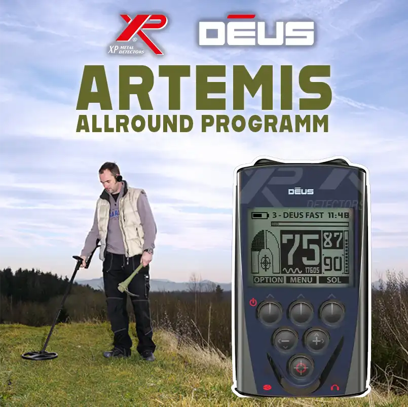 XP Deus ARTEMIS Allround-Programm für Münzen, Relikte und Tiefe