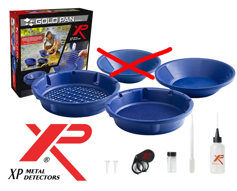 Neu - XP Goldwaschpfannen-Set 9-teilig (Ohne 11" Goldwaschpfanne)