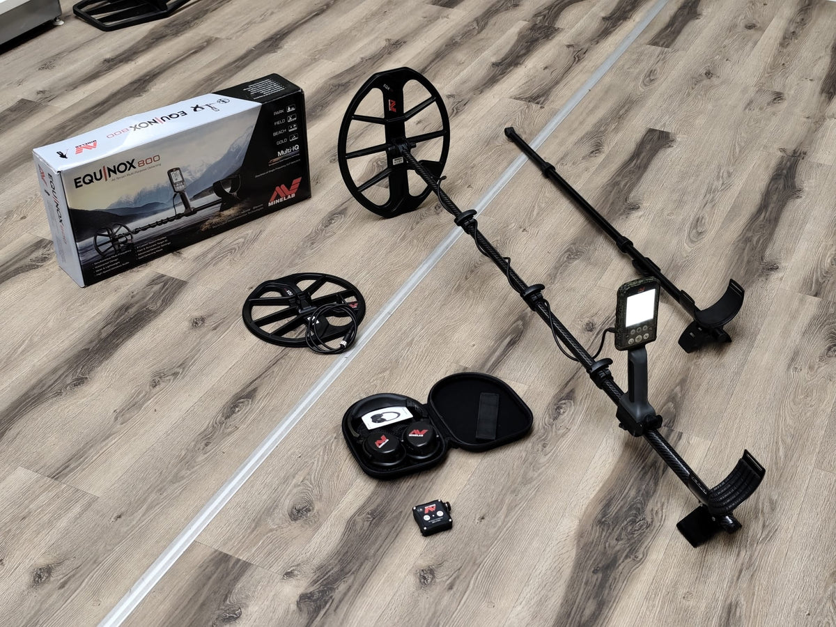 Gebraucht - Minelab Equinox 800 mit große Spule und Carbon Gestänge