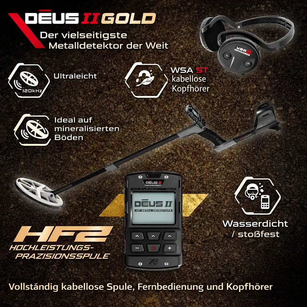 XP Deus 2 Gold HF2 RC WSA ST Metalldetektor