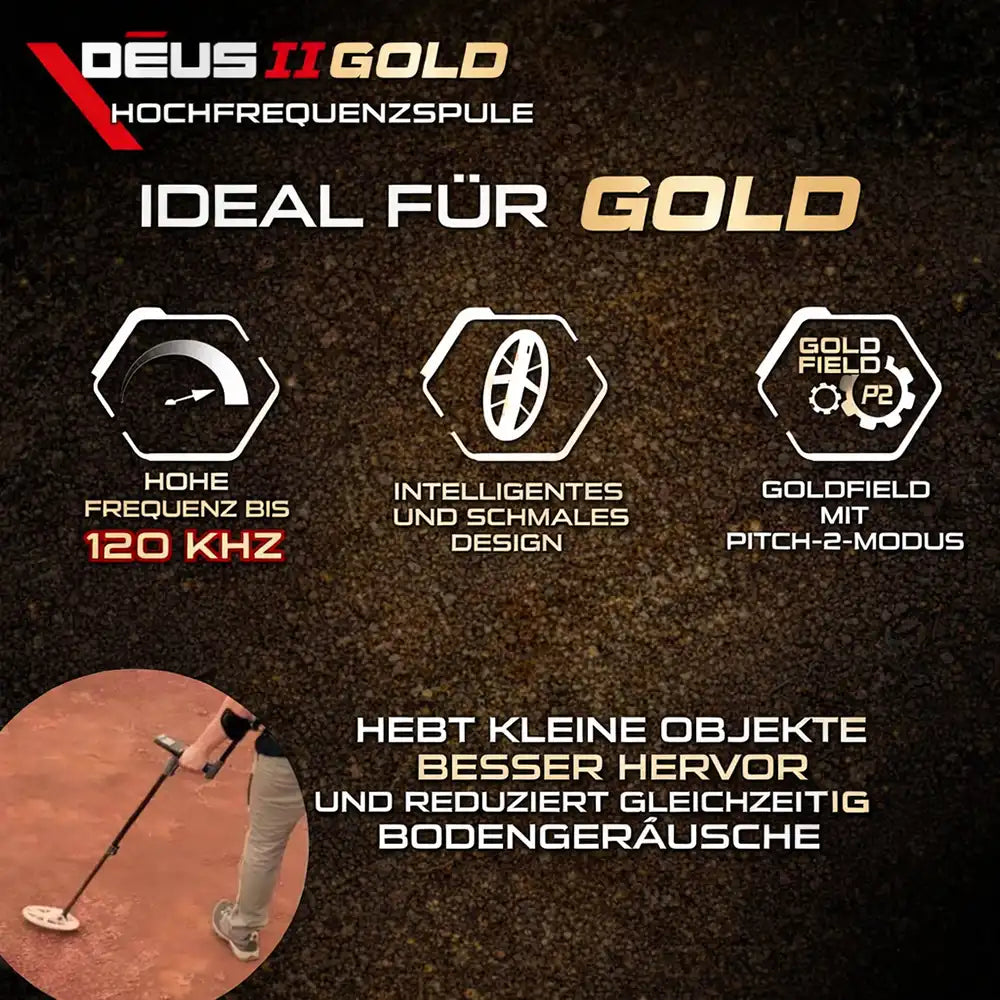 XP Deus 2 Gold HF2 RC WSA ST Metalldetektor
