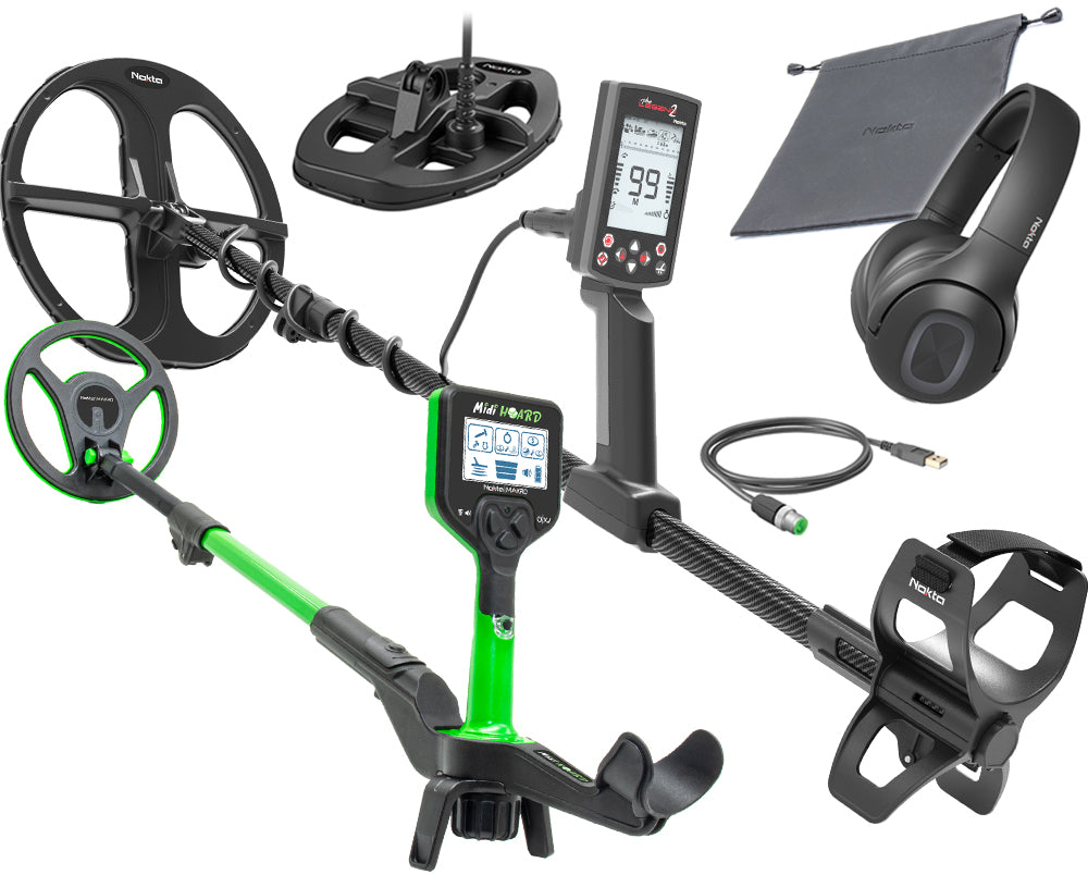 Nokta The Legend 2 Metalldetektor Family Pack mit gratis Midi Hoard Kinderdetektor