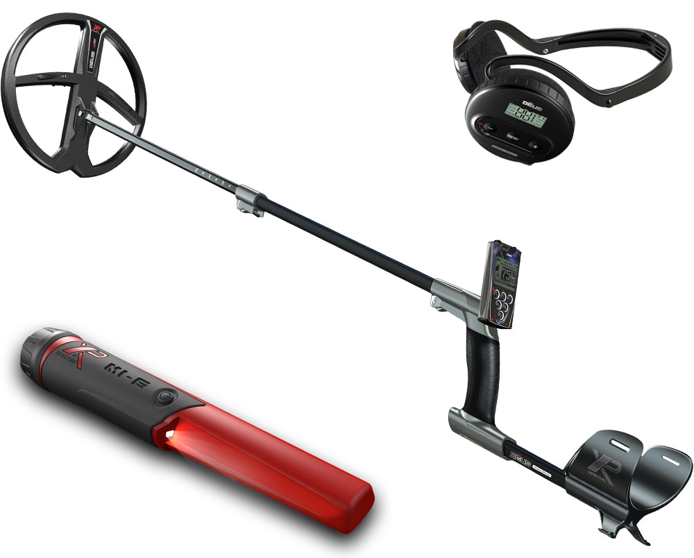 XP Deus X35 28 cm + RC + WS4 Metalldetektor mit MI-6 Pinpointer
