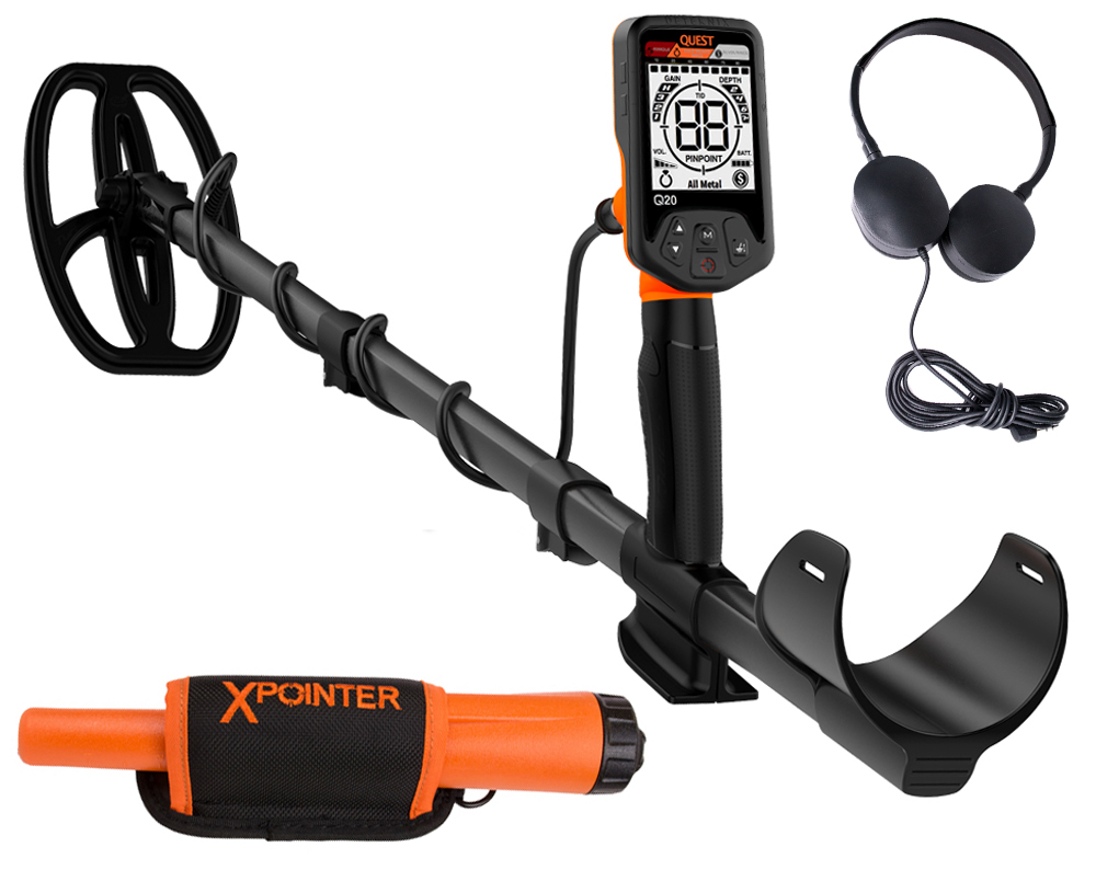 Quest Q20 Metalldetektor mit gratis XPointer Pinpointer
