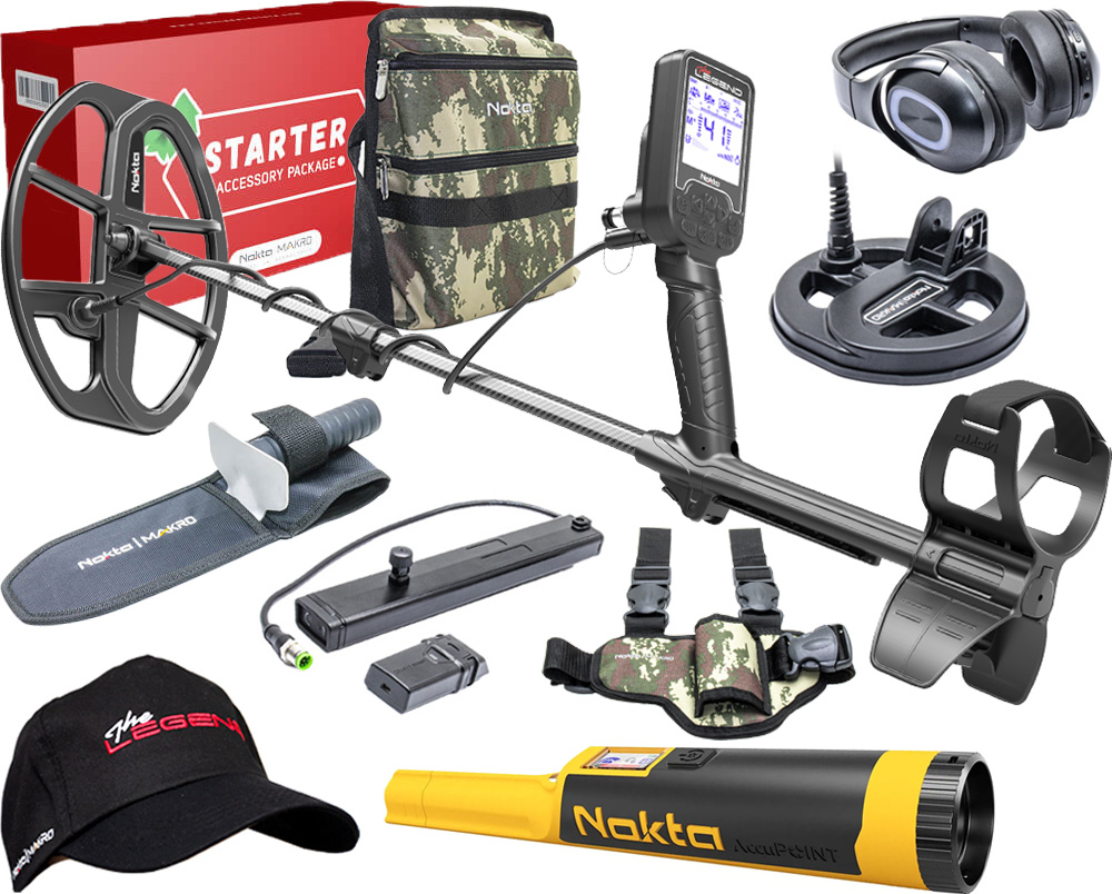 Nokta The Legend Metalldetektor Pro mit gratis AccuPOINT Pinpointer und Starter Accessory Package