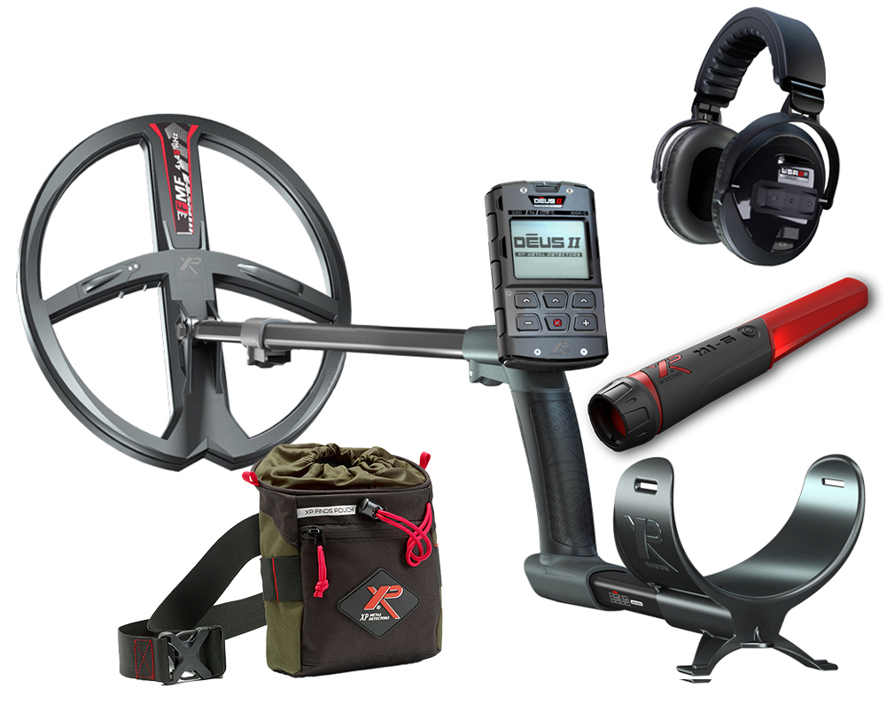XP DEUS 2 34 FMF RC WSA 2 XL Metalldetektor Komplettset mit gratis MI-6 Pinpointer