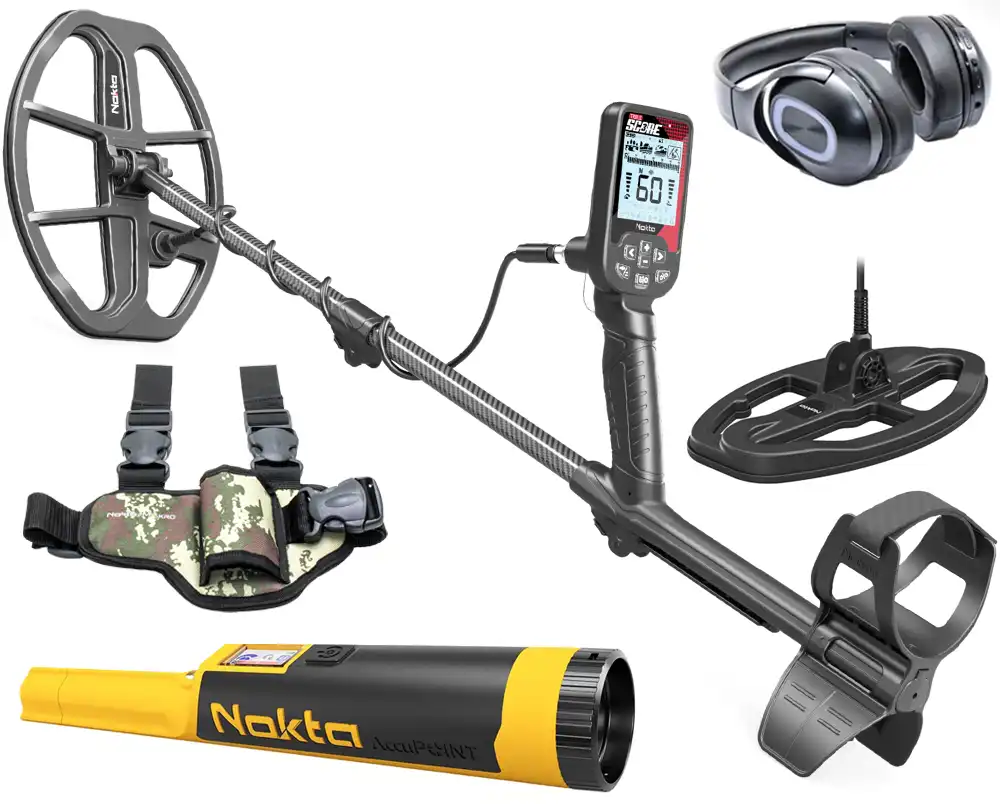 Nokta Triple Score Metalldetektor Pro mit gratis Accupoint und Beinholster
