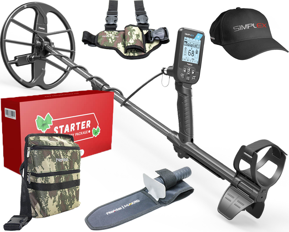 Nokta Simplex BT Metalldetektor mit gratis Starter Accessory Package