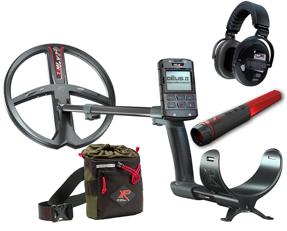 XP DEUS 2 28 FMF RC WSA 2 XL Metalldetektor Komplettset mit gratis MI-6 Pinpointer